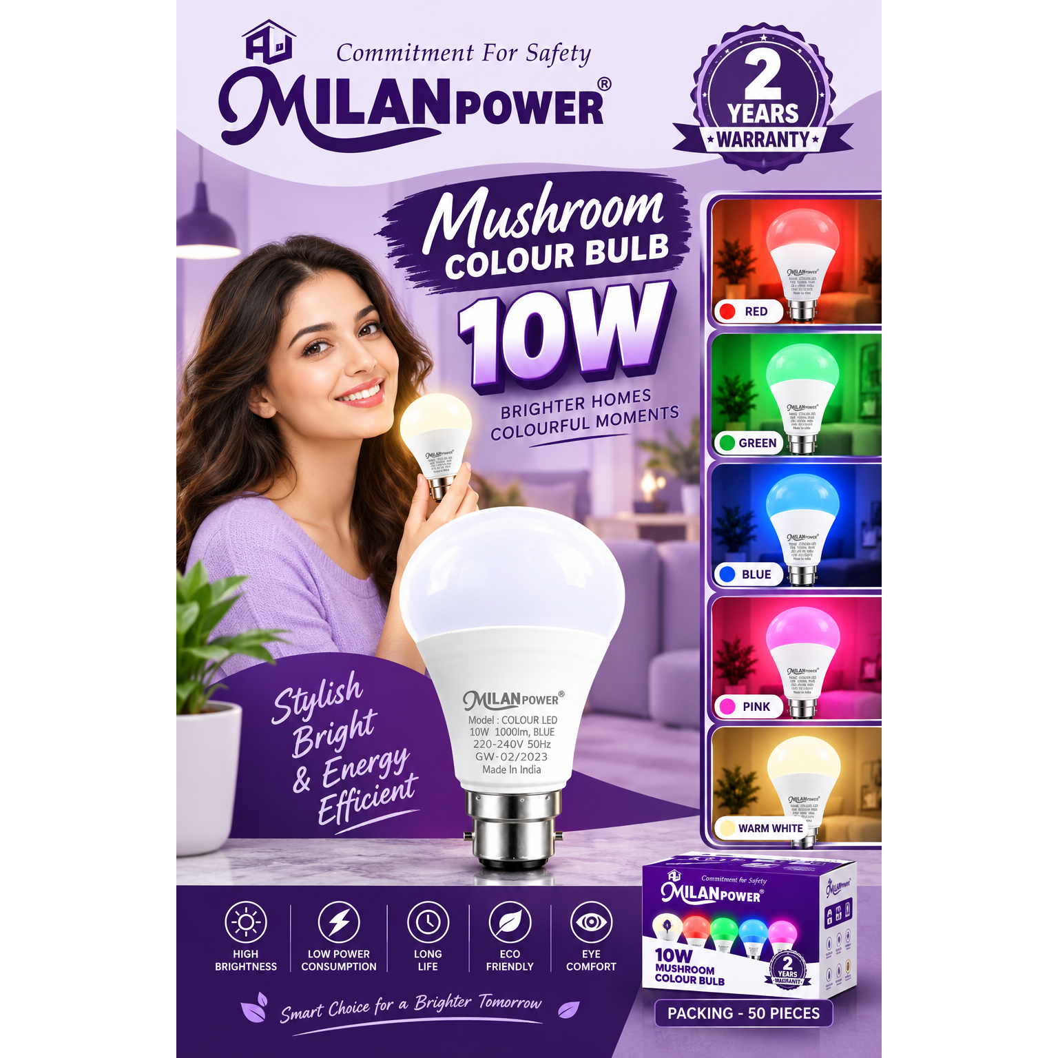 10 W Decorative LED Colour Bulb Supplier in Jaipur Rajasthan