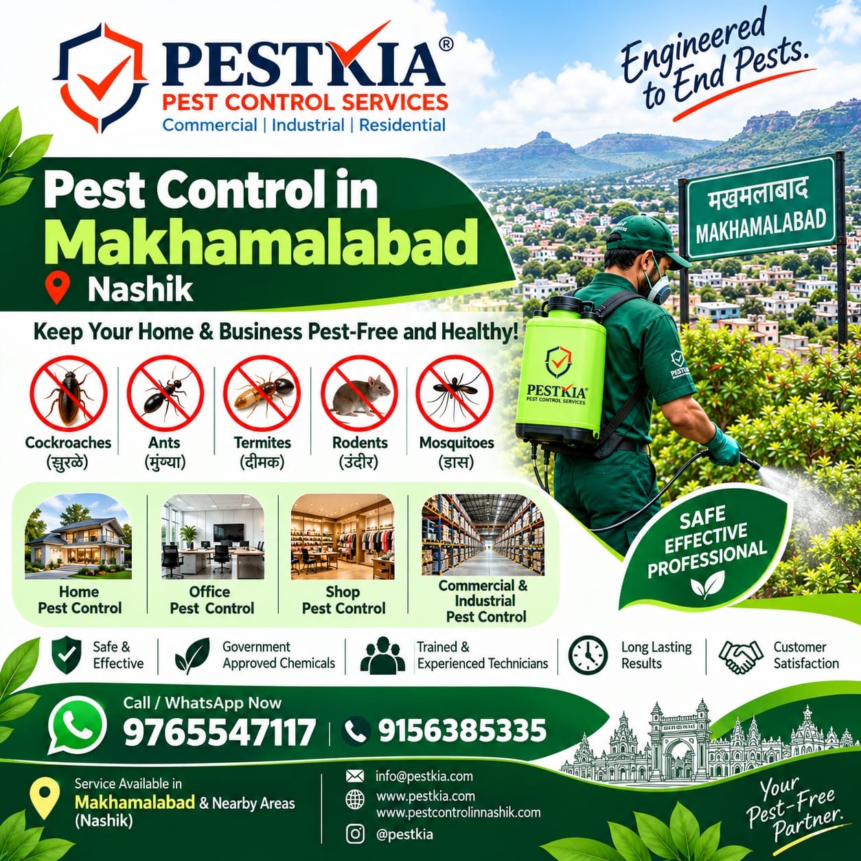 Pest Control in Nashik & Makhmalabad | PestKia Pest control services in Nashik