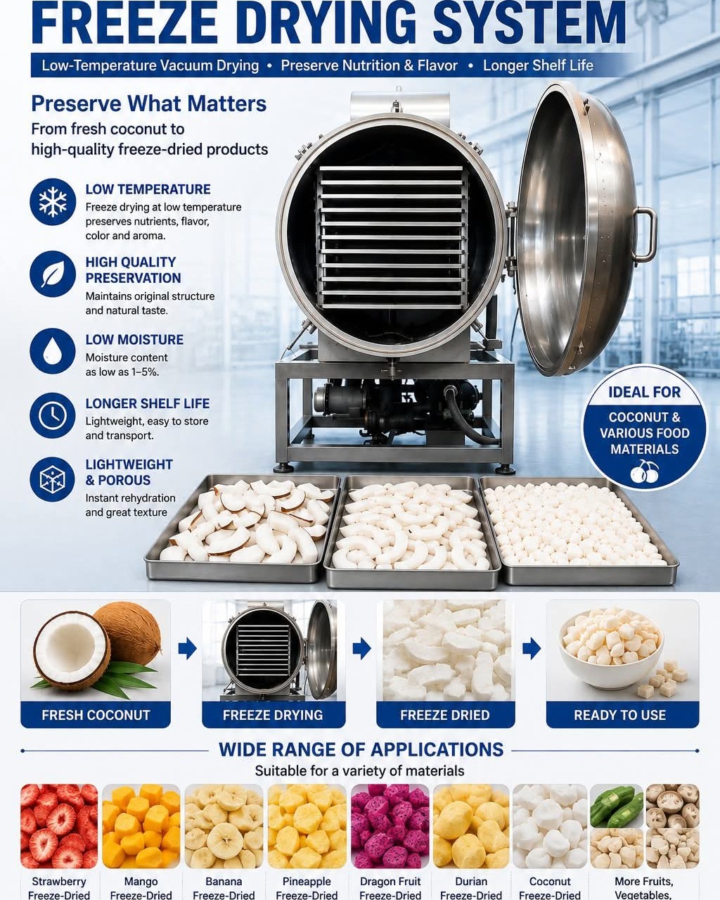 Vaccum freeze dryer