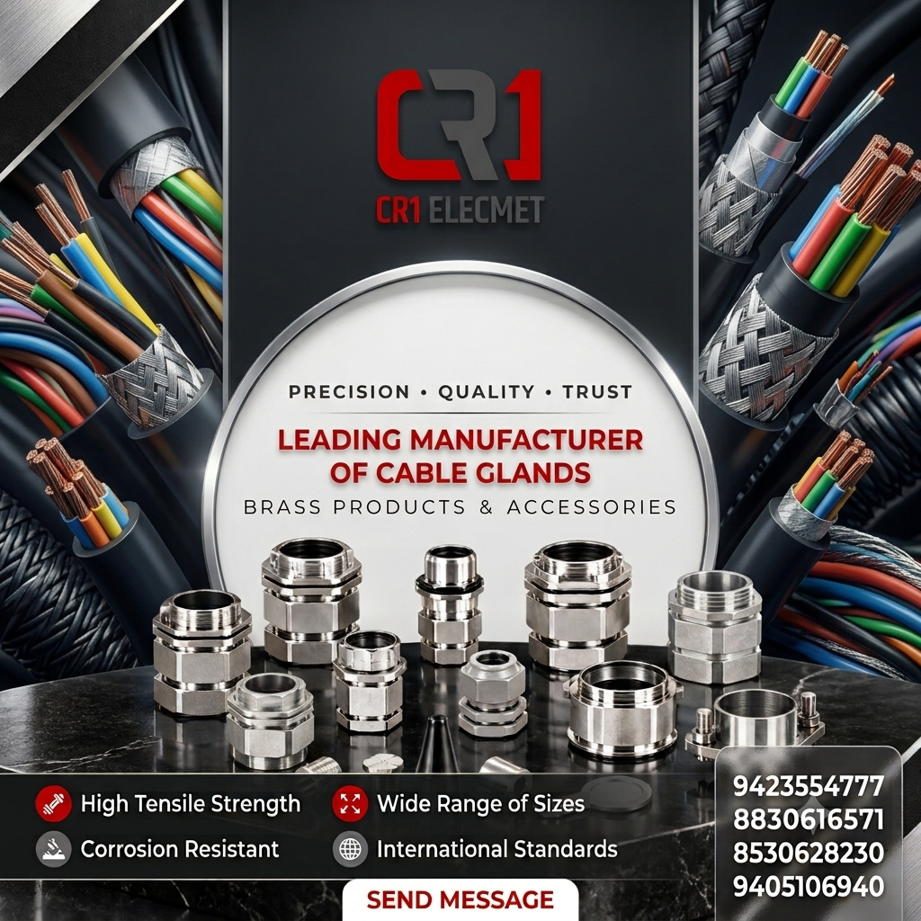 Heavy-Duty Industrial Cable Glands | CR1 ELECMET PVT LTD