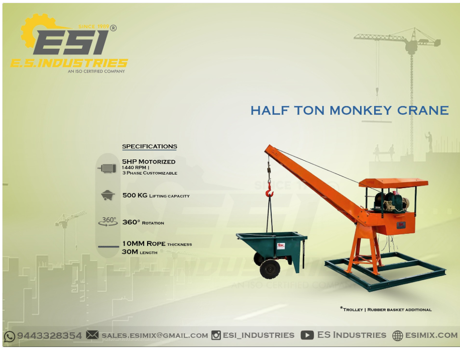 HALF TON MONKEY CRANE IN NAMAKKAL