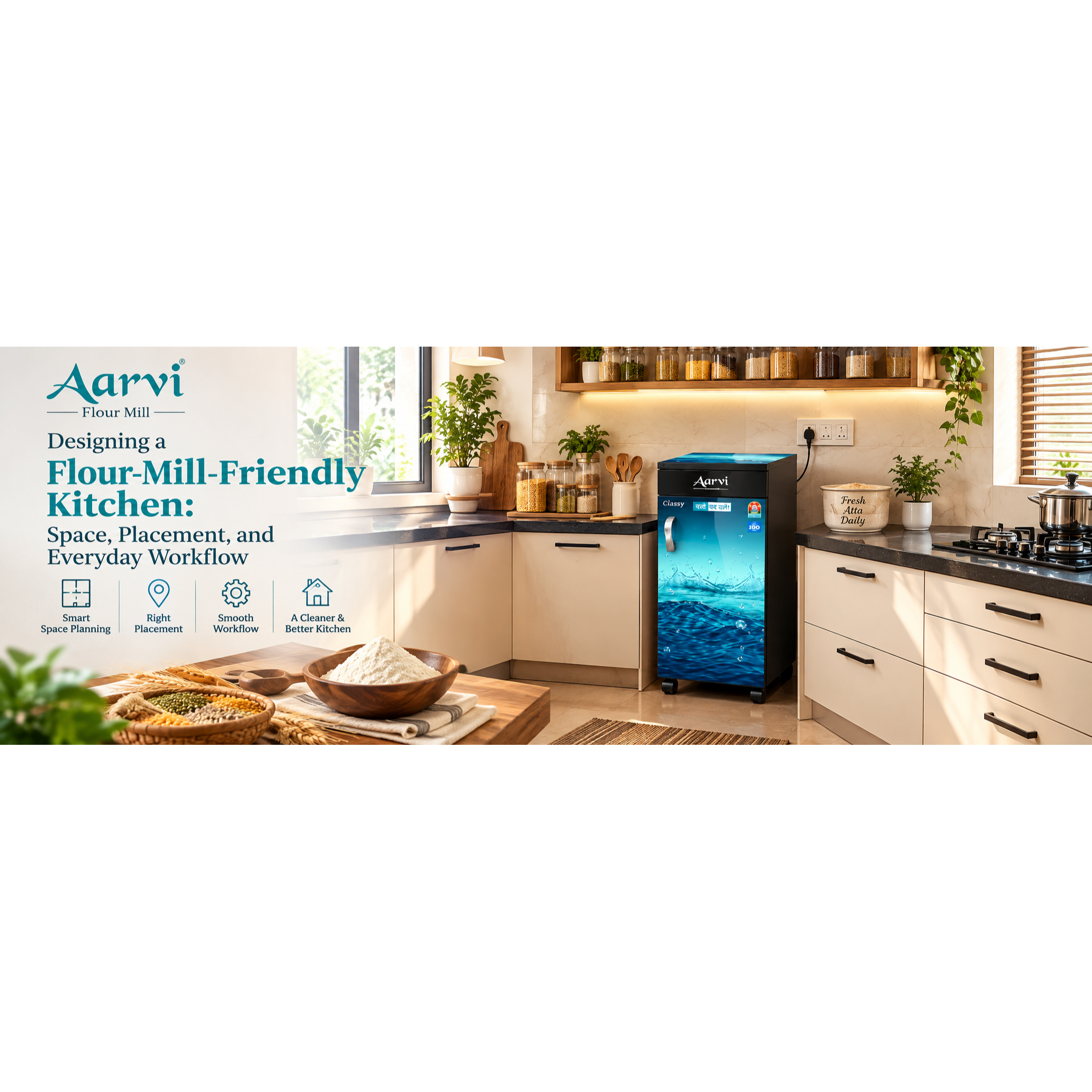 Designing a Flour-Mill-Friendly Kitchen: Space, Placement, and Everyday Workflow