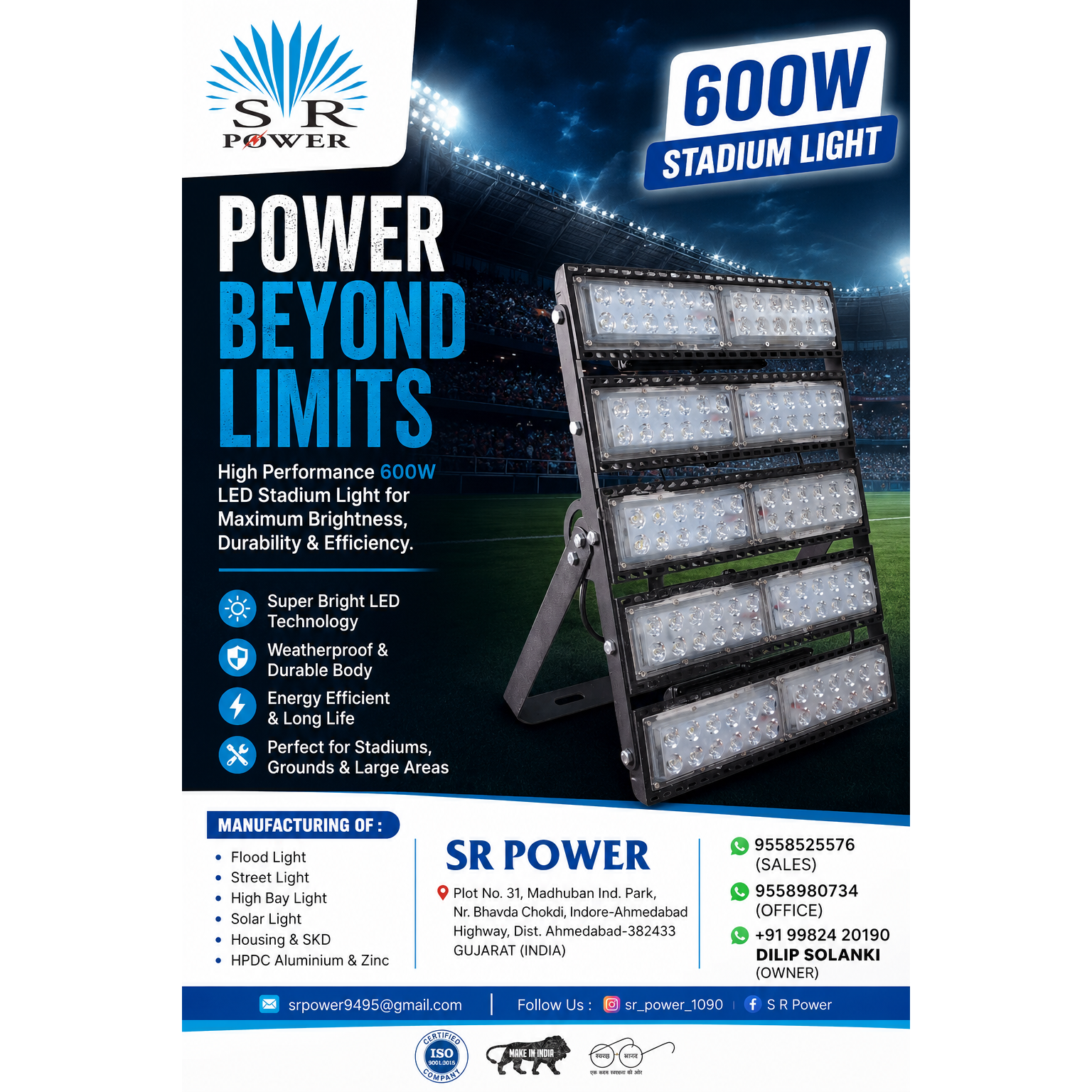 LED LIGHT HOUSING AND FIXTURES MANUFACTURING IN Bhavnagar