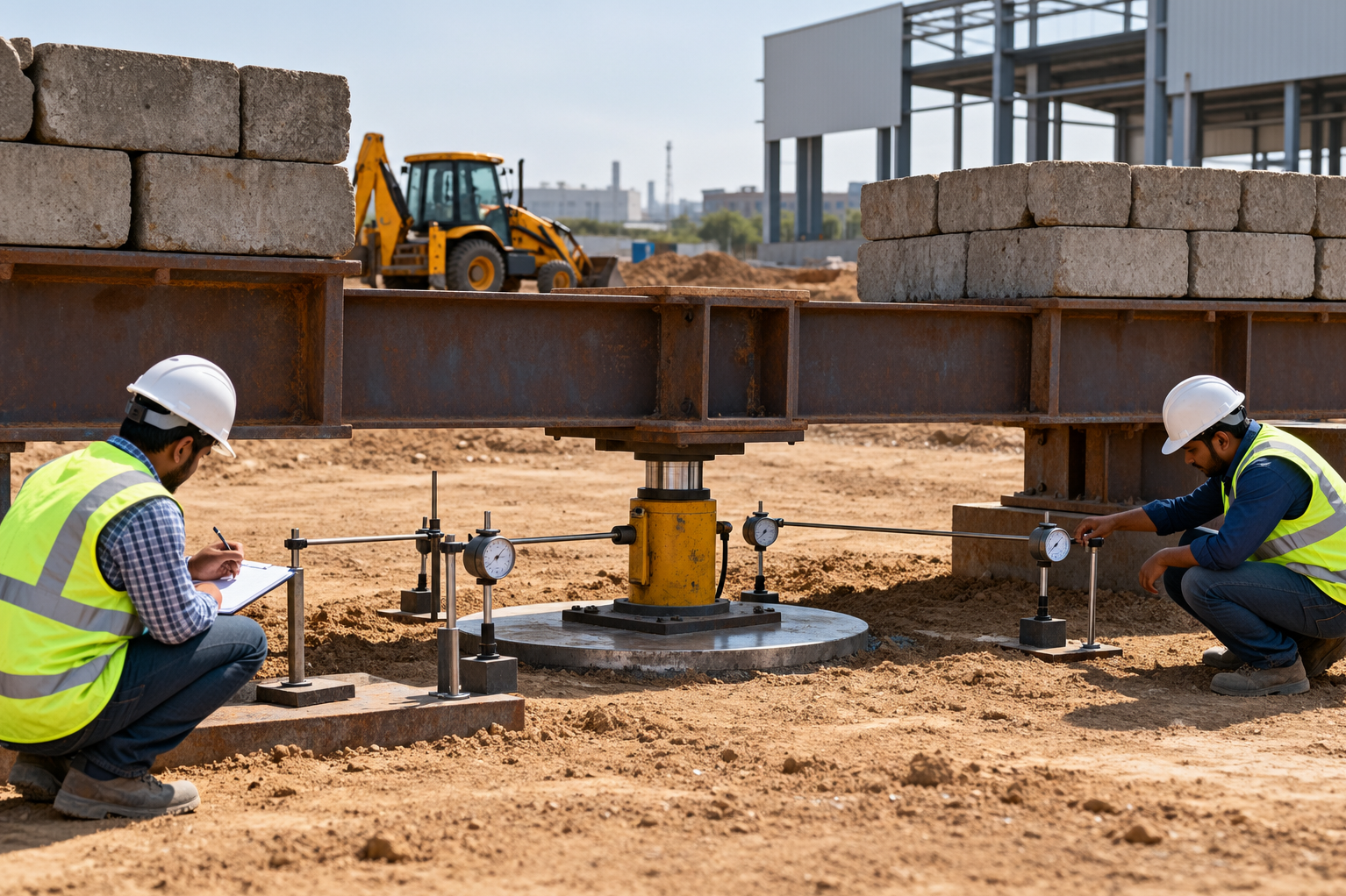 Static Plate Load Test for Foundation Readiness Before Construction