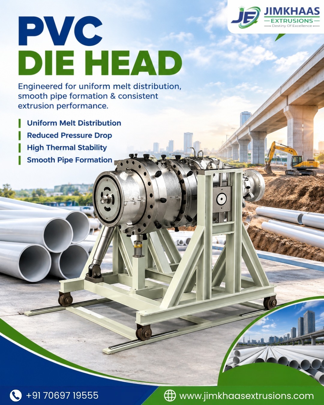 How Does a PVC Die Head Manufacturer in India Ensure Smooth Pipe Extrusion