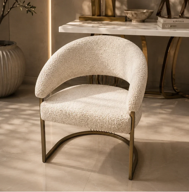 Luxury Upholstered Accent Chair Manufacturer in Delhi – Divine Oak Wood