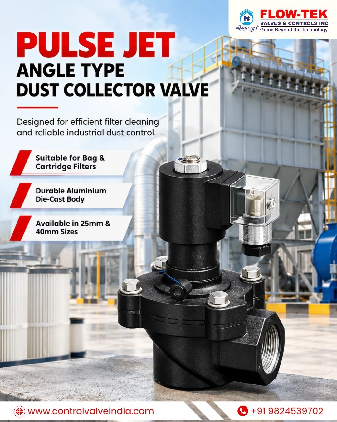 Pulse Jet Angle Type Dust Collector Valves | Flow-Tek