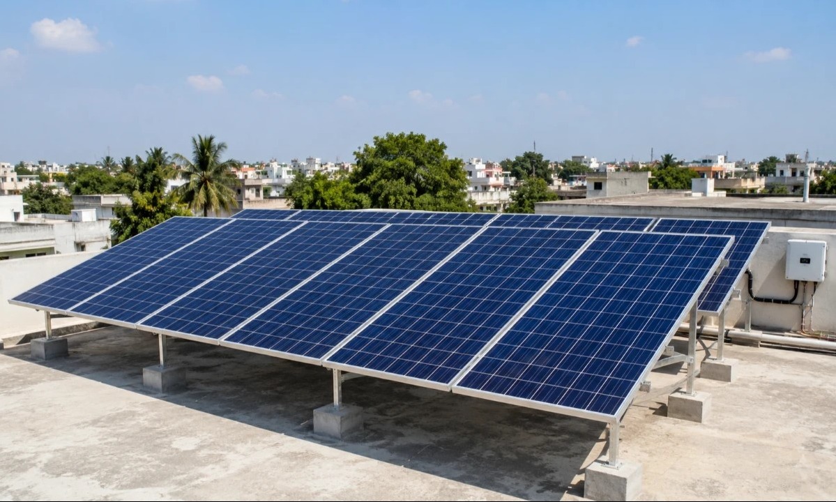 SOLAR POWER SYSTEM NEAR TITANIUM CITY CENTRE, AHMEDABAD