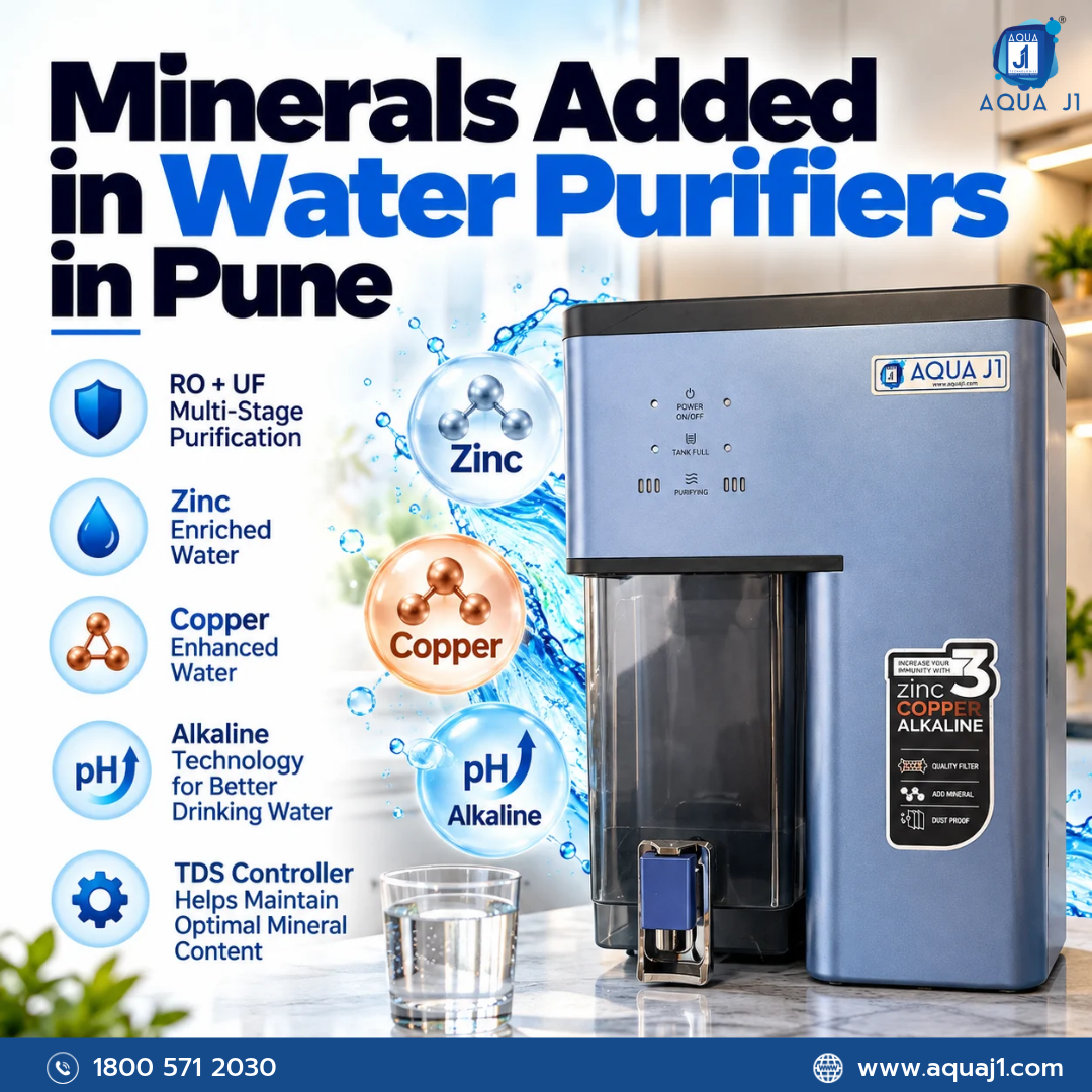 Minerals Added in Water Purifiers in Pune | Aqua J1 Technologies