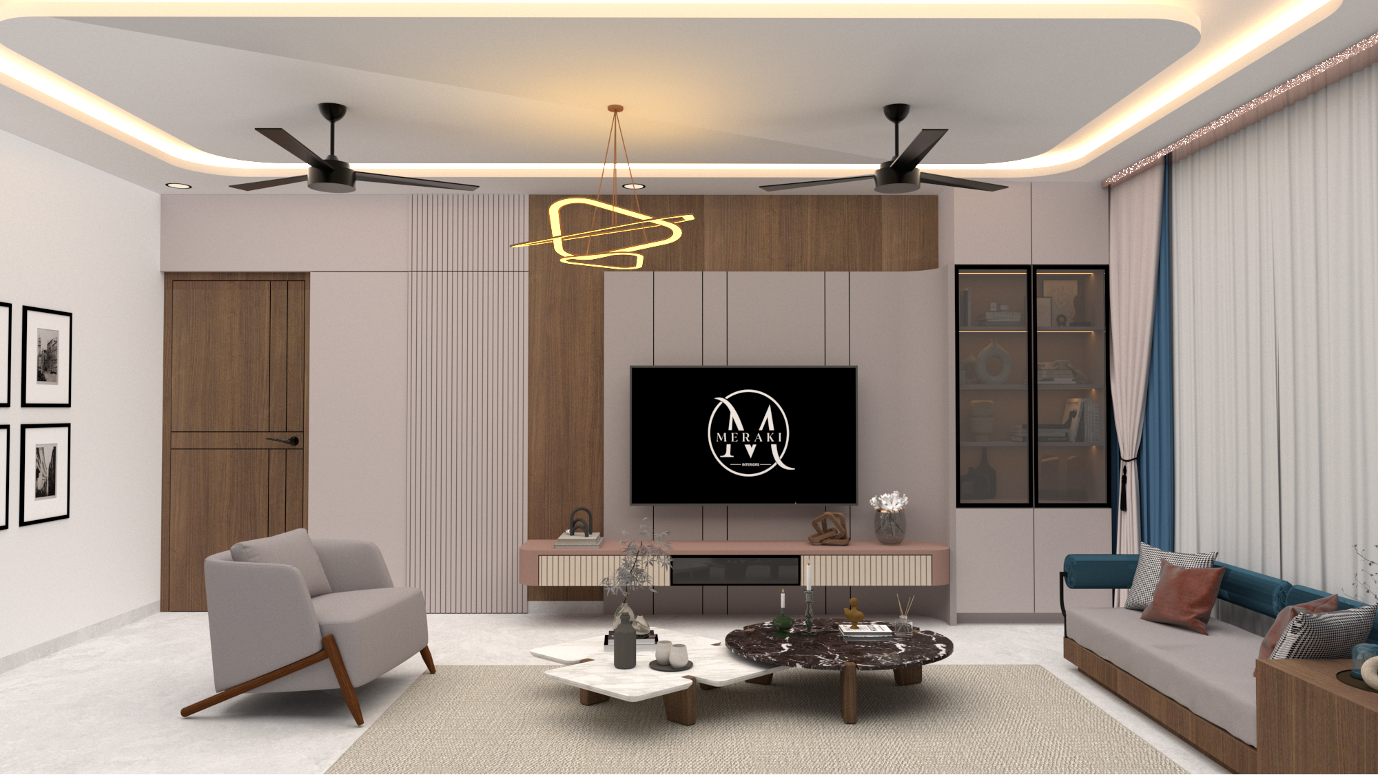 Interior design in Nashik, Living room interior design, project in Nashik