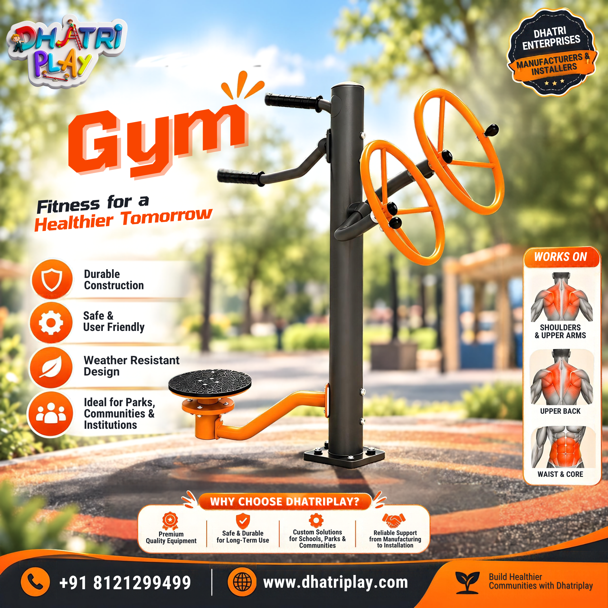 Outdoor Gym Equipment Manufacturer in India | Dhatri Play