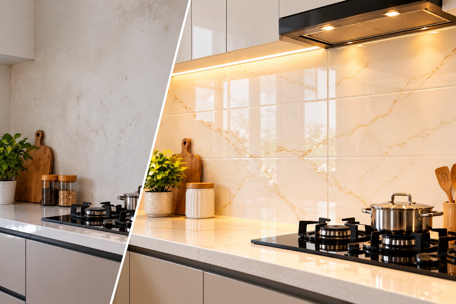 How Highlighter Kitchen Tiles Help Fix Dull Kitchen Walls