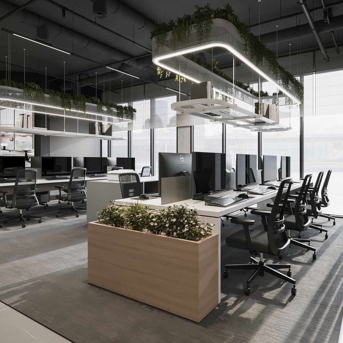 Interior Design with Green Ceiling Features | Velachery