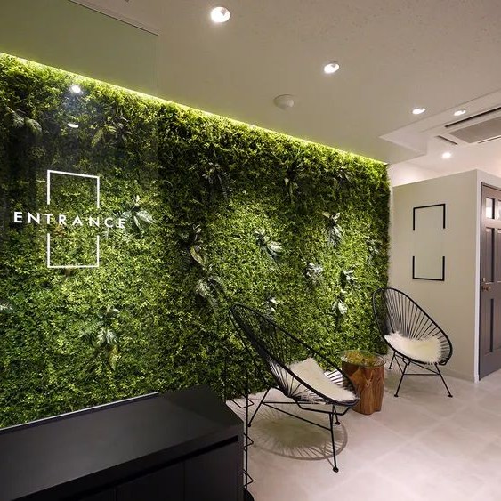 Office Entrance Design with Green Wall | Anna Nagar