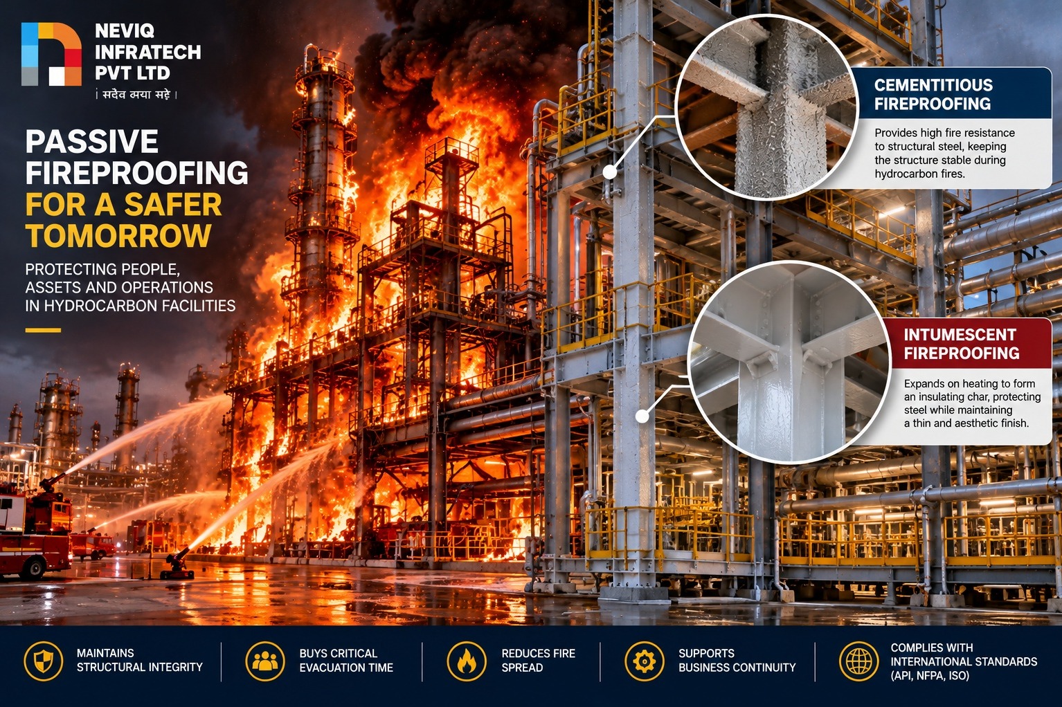 Passive Fireproofing for Hydrocarbon Fire Grade – NEVIQ INFRATECH