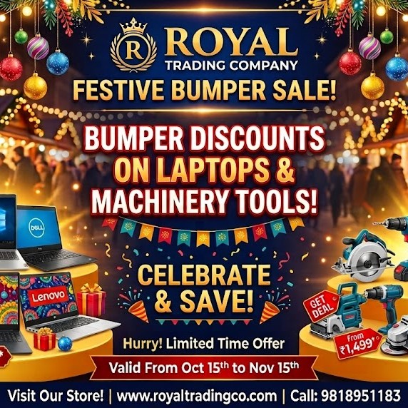 Celebrate this festive season with massive savings at Royal Trading Company! 🪔✨ Upgrade your lapto...