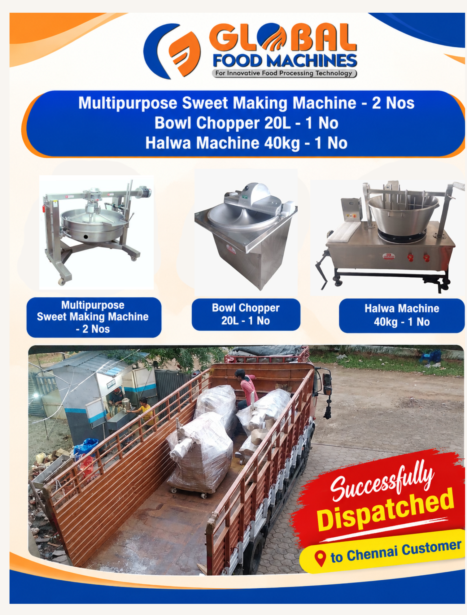 Successfully Dispatched to Chennai Customer