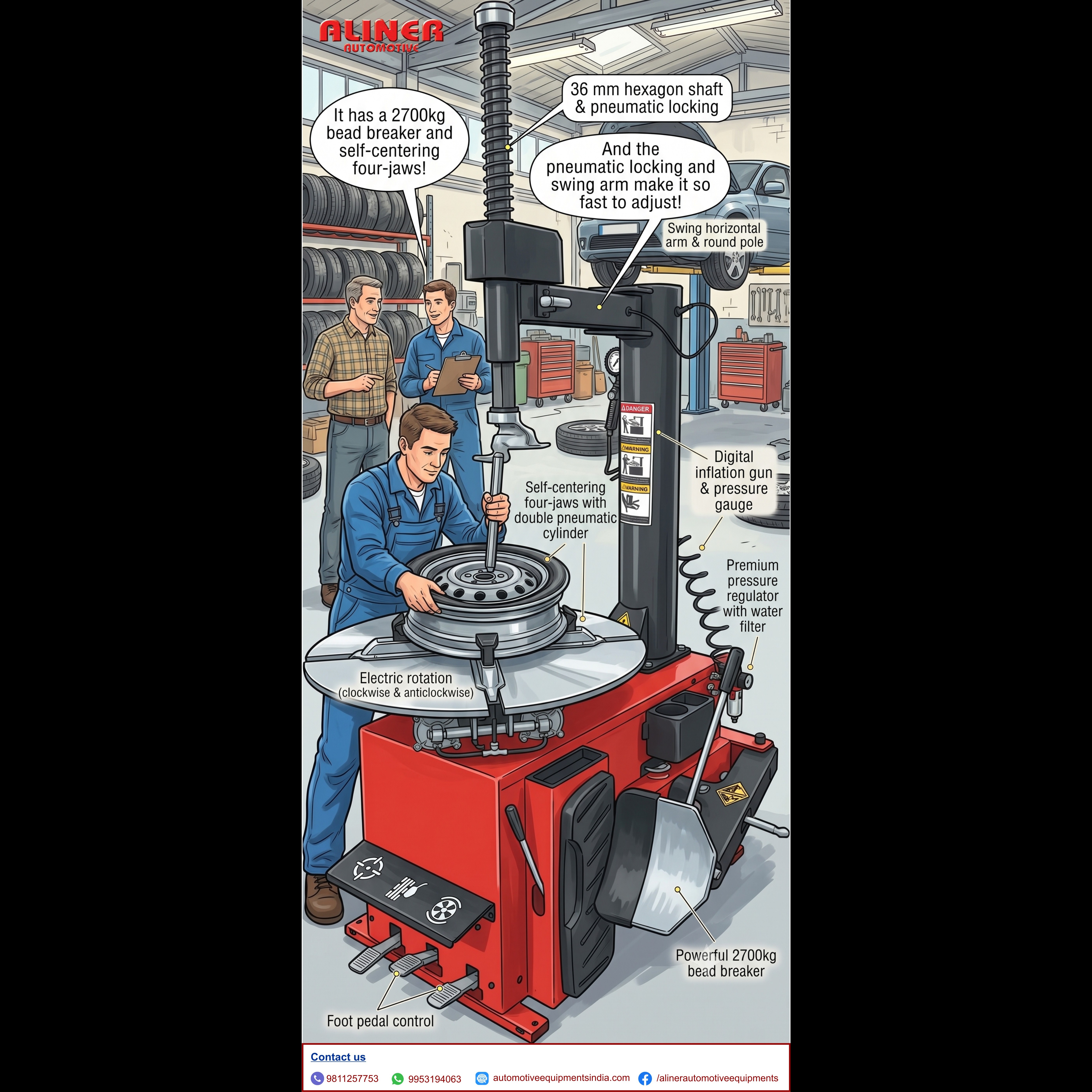 Automatic Tyre Changer, Tyre Changer, Tyre Changer Machine, Tire Changer, Tire Changer Machine