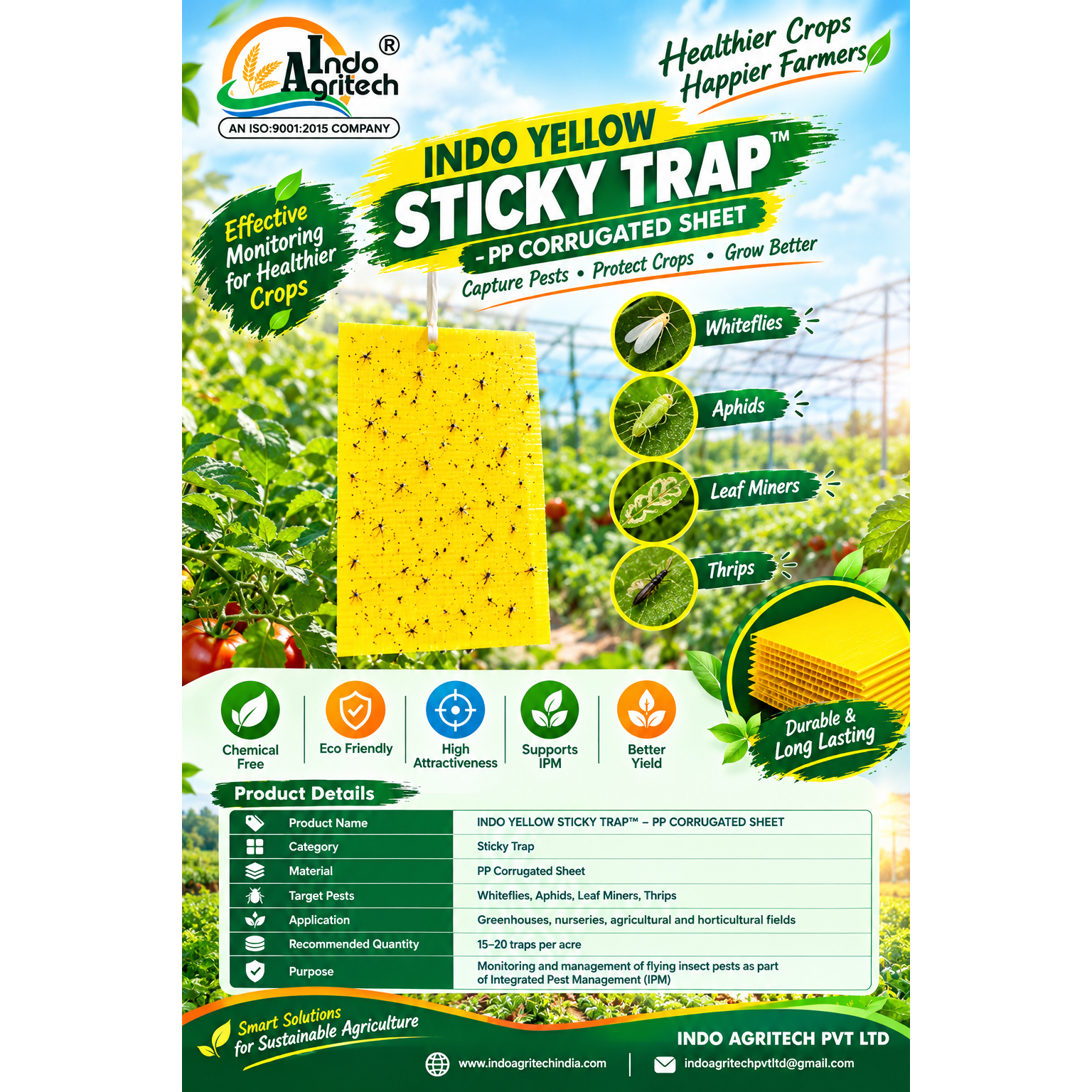 INDO YELLOW STICKY TRAP™ | Smart Pest Monitoring