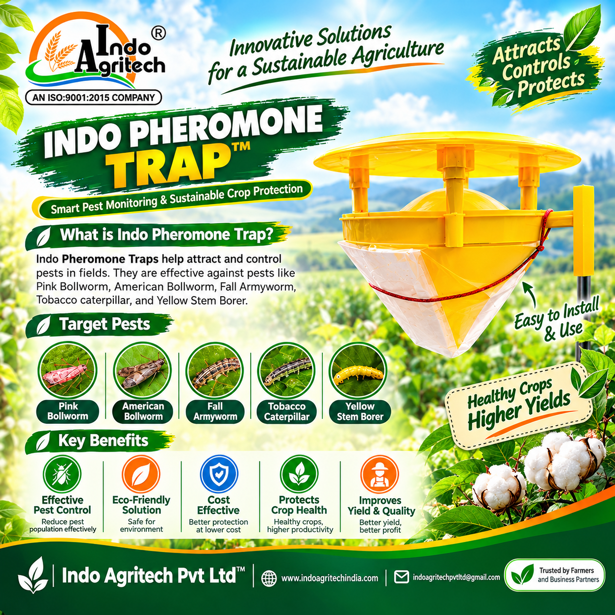 INDO PHEROMONE TRAP™ | Smart Pest Monitoring 🌱
