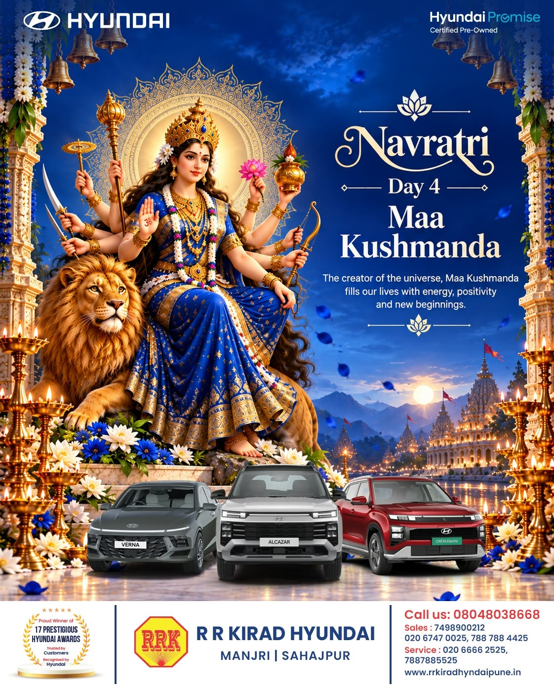 May Maa Kushmanda bless your journey with energy, positivity, prosperity, and beautiful new beginnin...