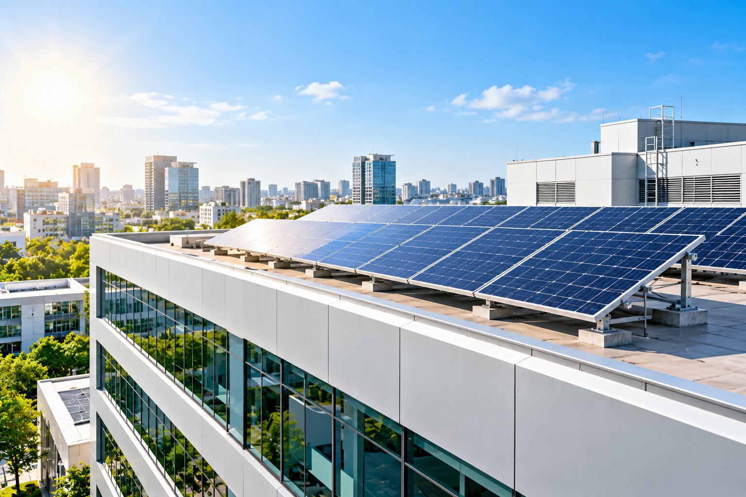Reducing Daytime Power Costs With Solar Panels for Office Buildings