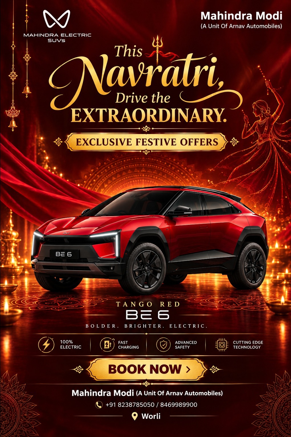 π Navratri Special at BE 6 β Modi Mahindra, Worli! πΈπ
Celebrate this Navratri with the bold and ...