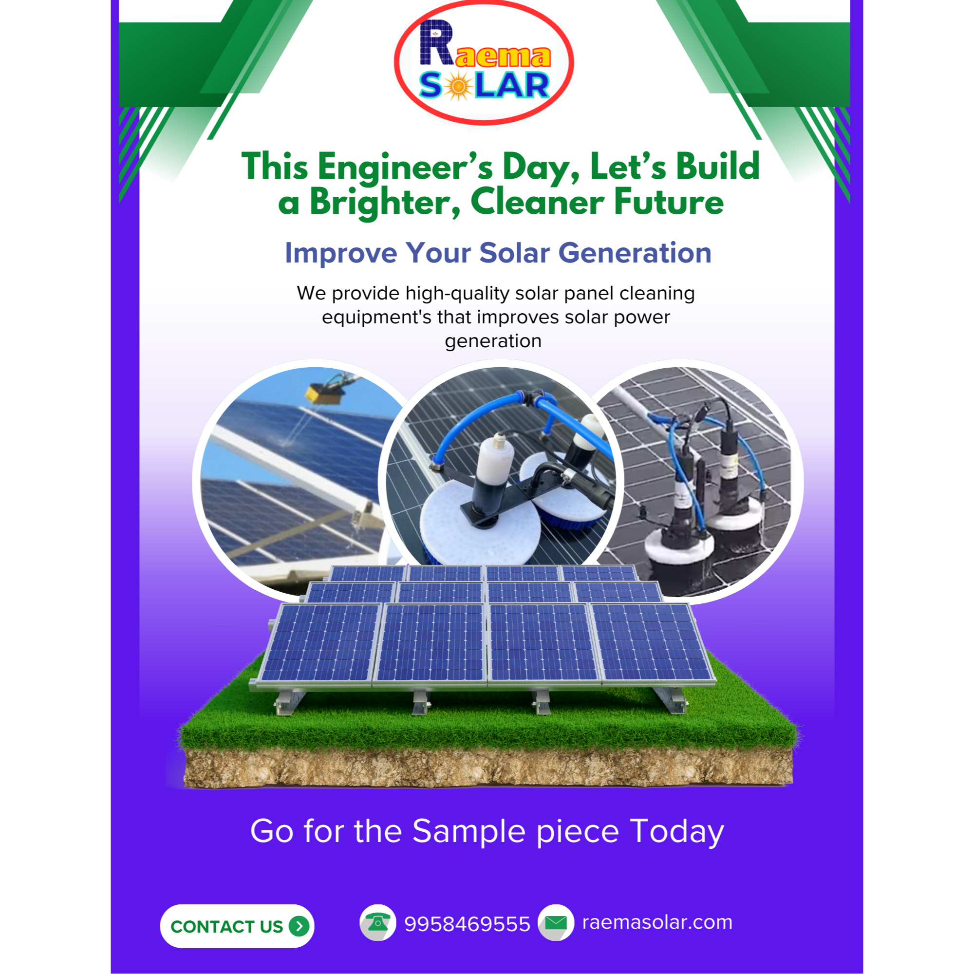 Motorised Solar Cleaning Brush in Visakhapatnam for Large Solar Installations