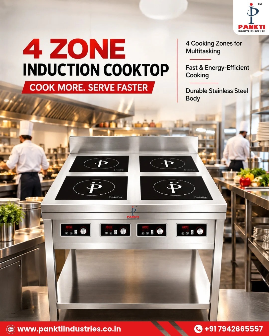 Why Choose a 4 Zone Induction Cooktop for Commercial Kitchens in India?