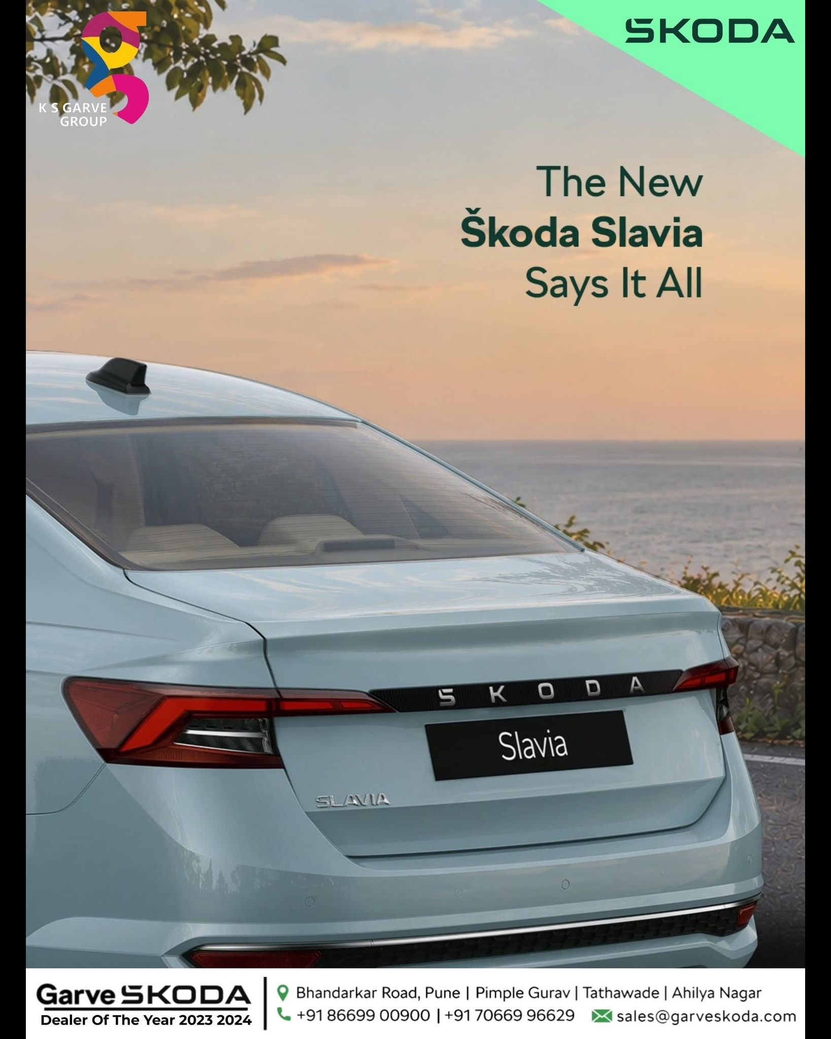 The New Škoda Slavia Says It All – Timeless Elegance, Bold Design | Garve Škoda Pune