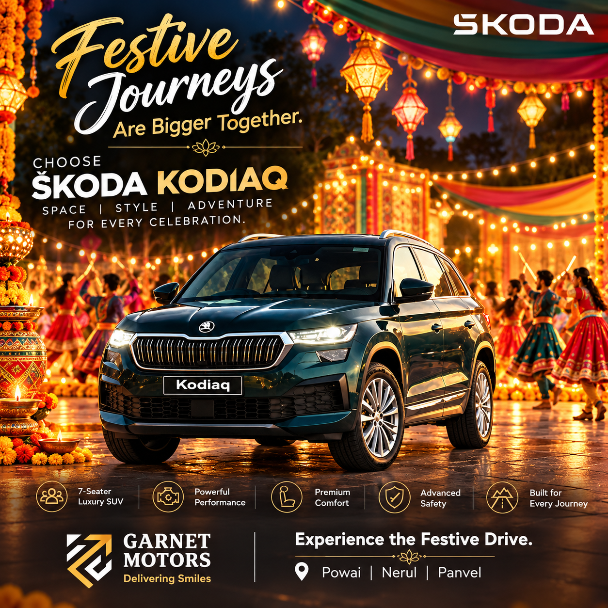 Celebrate Every Journey with the Škoda Kodiaq – Premium 7-Seater Luxury SUV | Garnet Škoda Powai