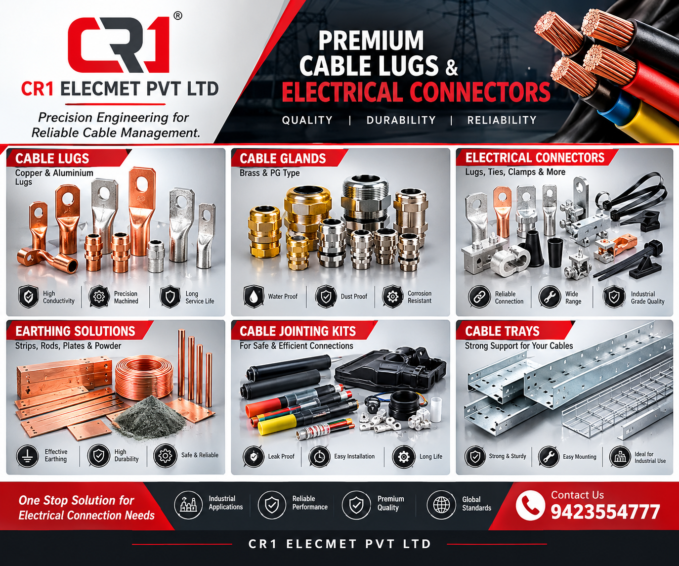 CR1 ELECMET PVT LTD | Premium Cable Lugs & Electrical Connectors