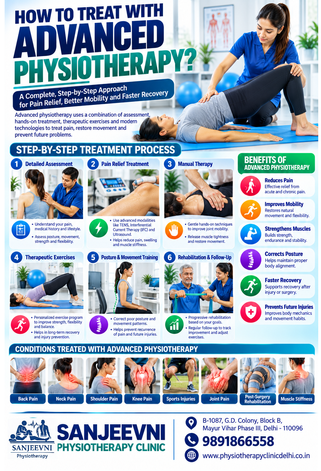 Where can I get advanced physiotherapy in Mayur Vihar Phase III, Delhi?