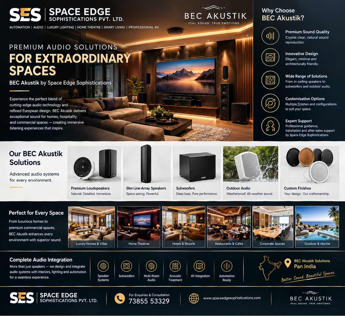 # BEC Akustik Premium Audio Solutions Across India | Space Edge Sophistications