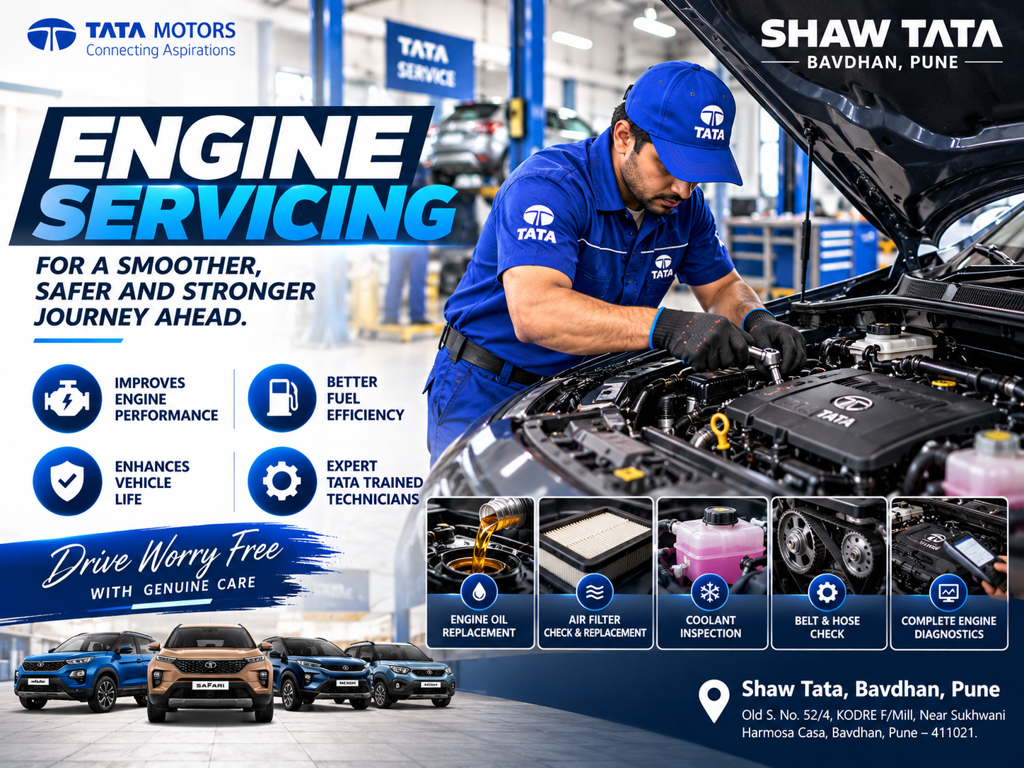 Tata Engine Servicing in Bavdhan, Pune | Shaw Tata Motor Services