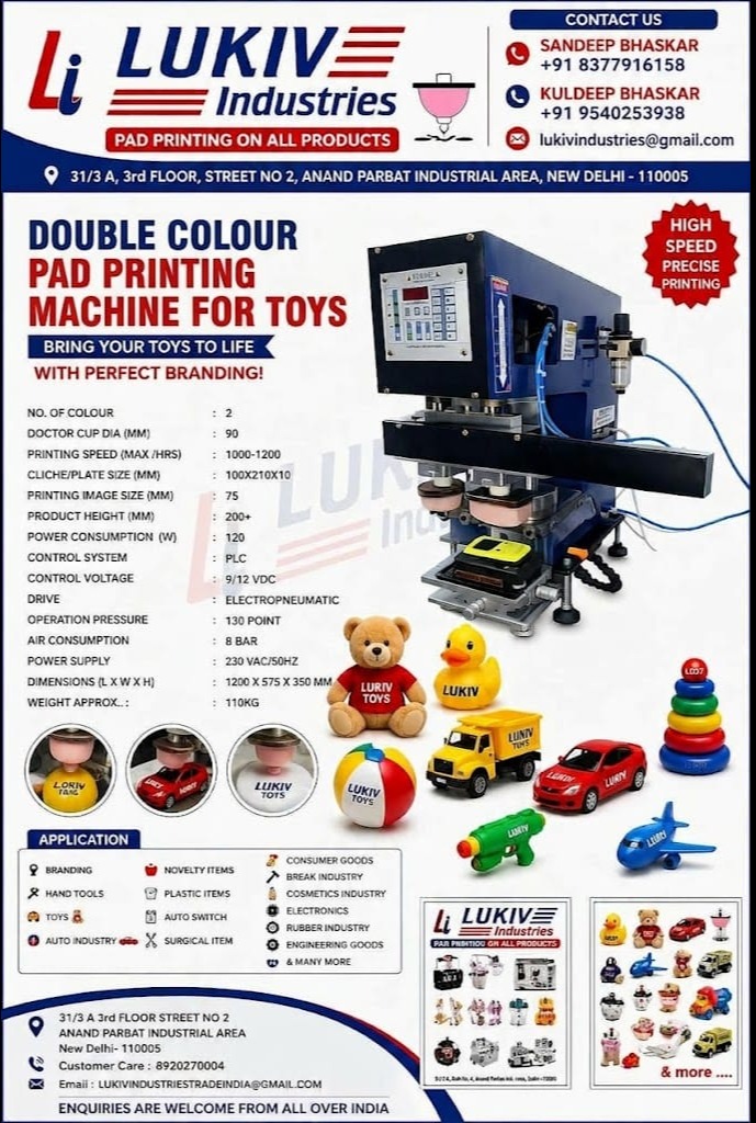 Double Colour Pad Printing Machine for Toys In Kirti Nagar
