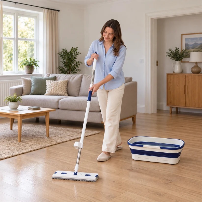 Flat Mop with Folding Bucket Wholesale Supplier Vadodara | Royal Dropshipping