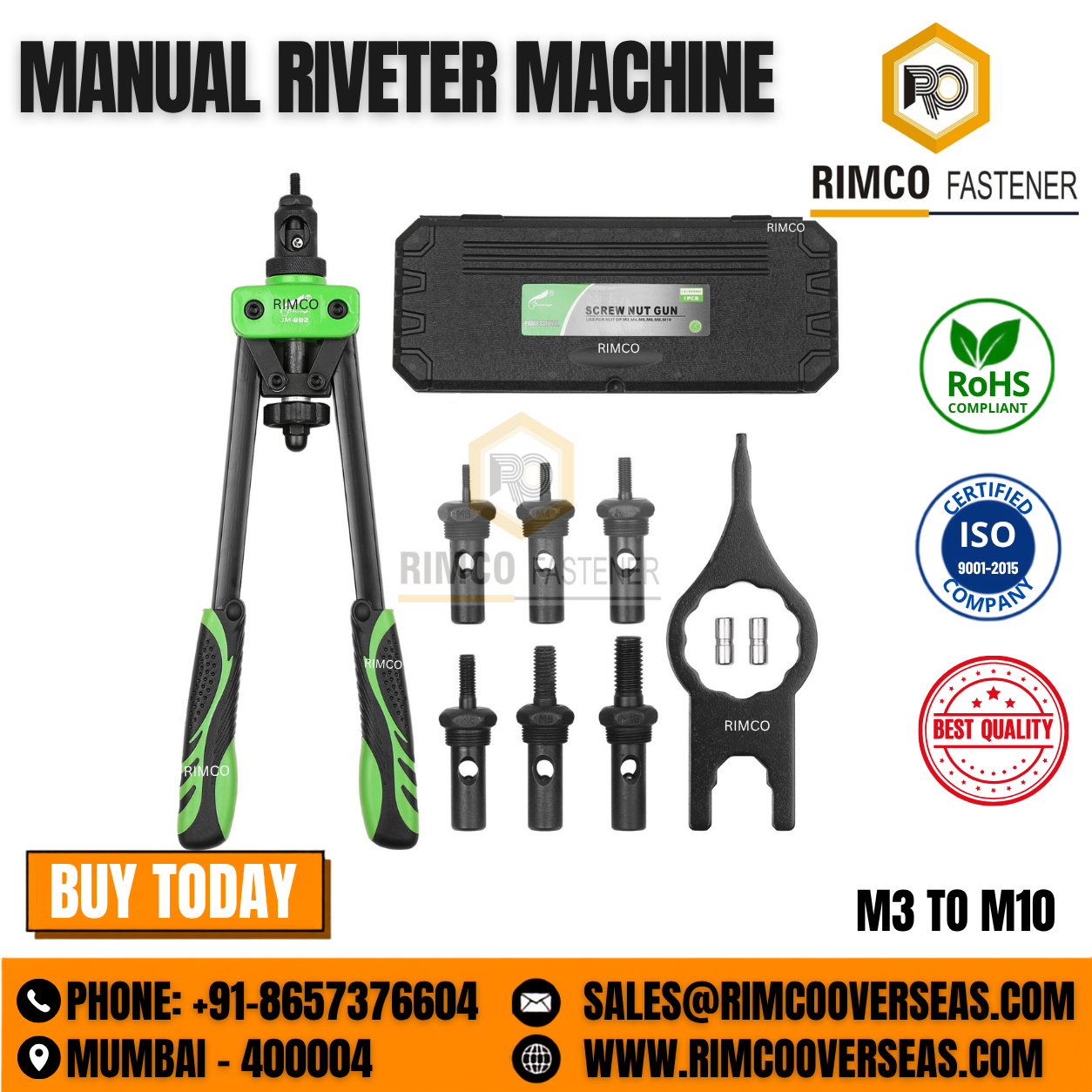 MANUAL TOOL FOR RIVET NUT