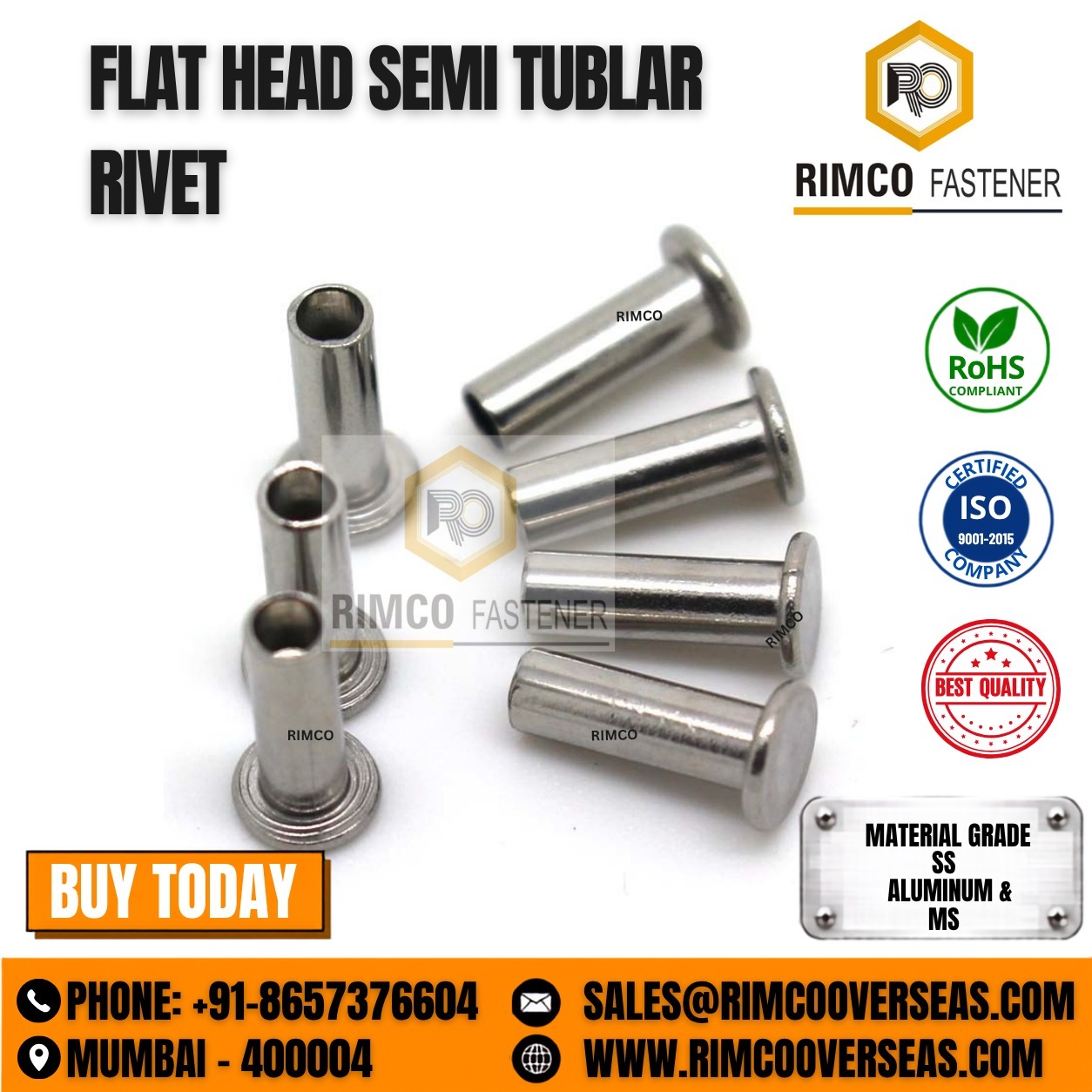 FLAT HEAD SEMI TUBLAR