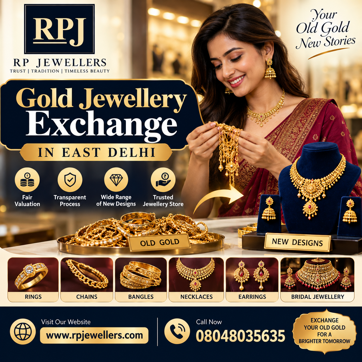 Gold Jewellery Exchange in East Delhi | RP Jewellers