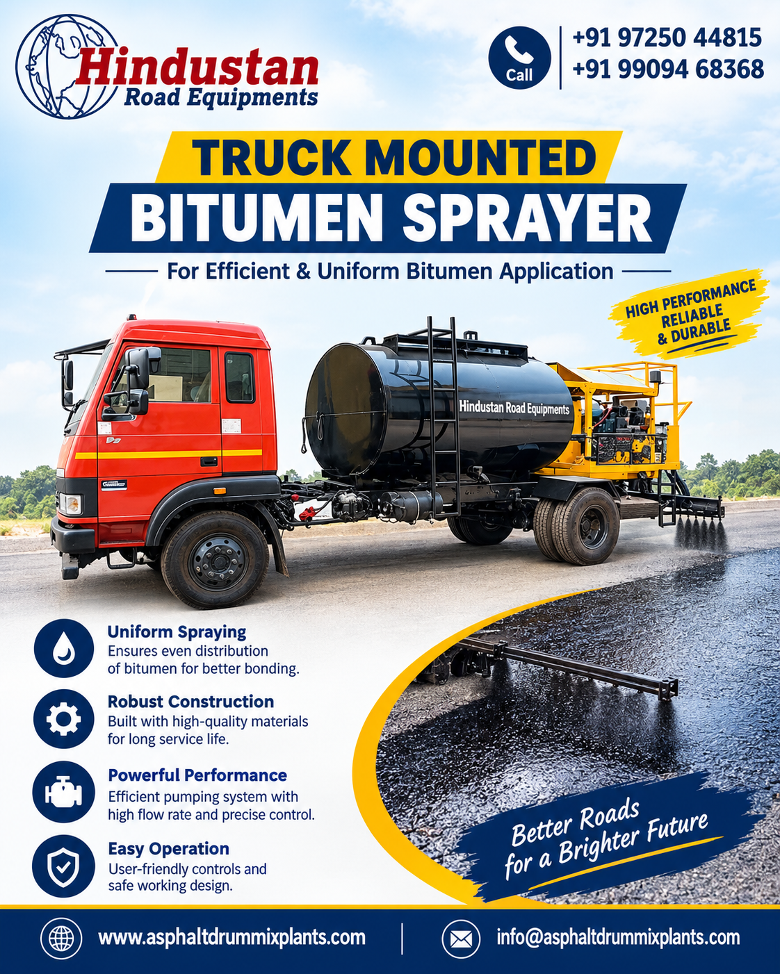 Truck Mounted Bitumen Sprayer Manufacturer in India