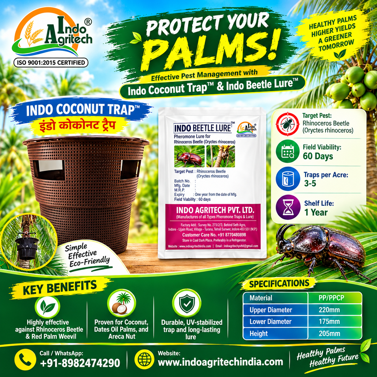 INDO COCONUT TRAP™ & INDO BEETLE LURE™ – Palm Pest Management Solutions