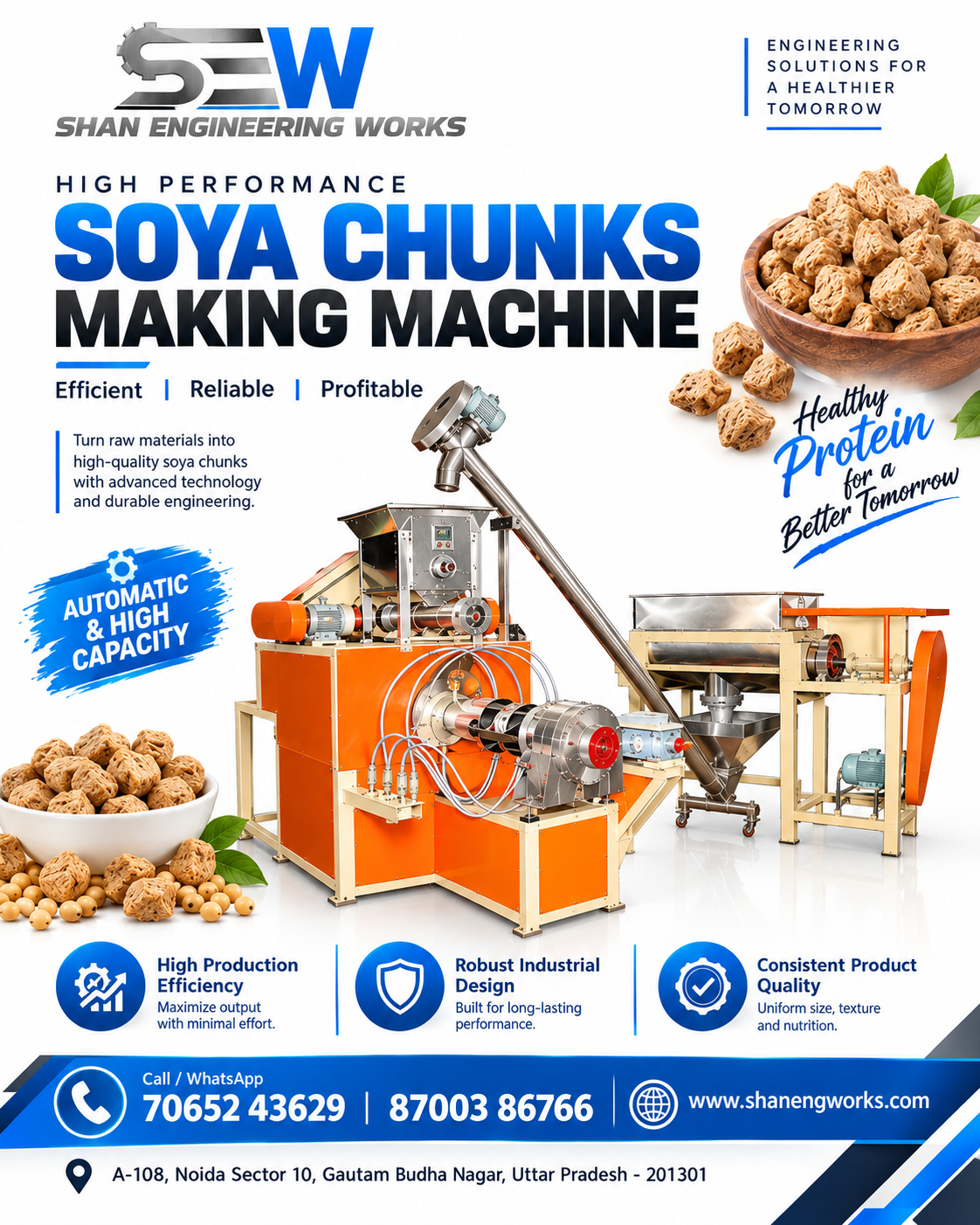 Soya Chunks Making Machine | High Production Efficiency | SHAN ENGINEERINGS WORKS