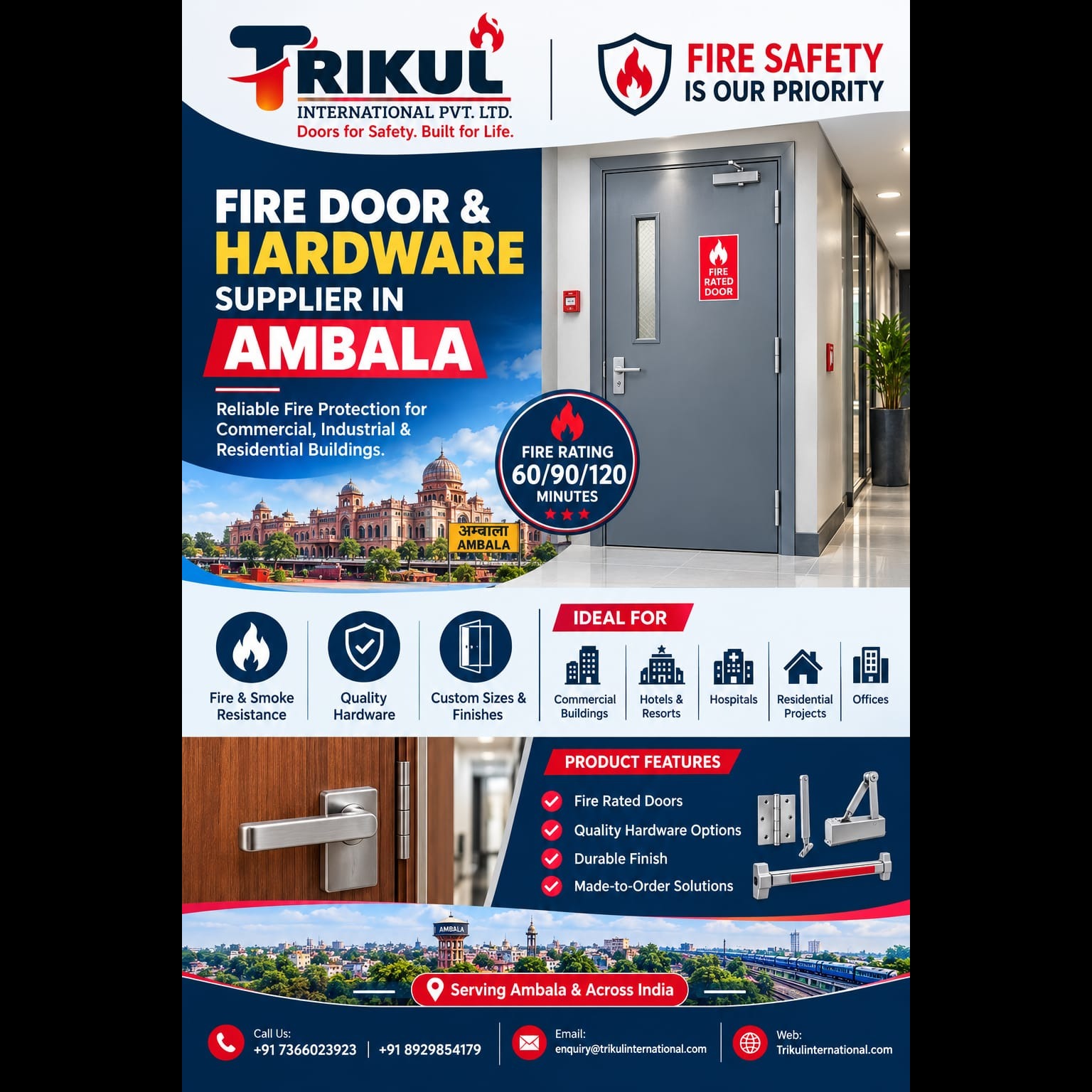 Fire Door and Hardware Manufacturer in Ambala – Trikul International