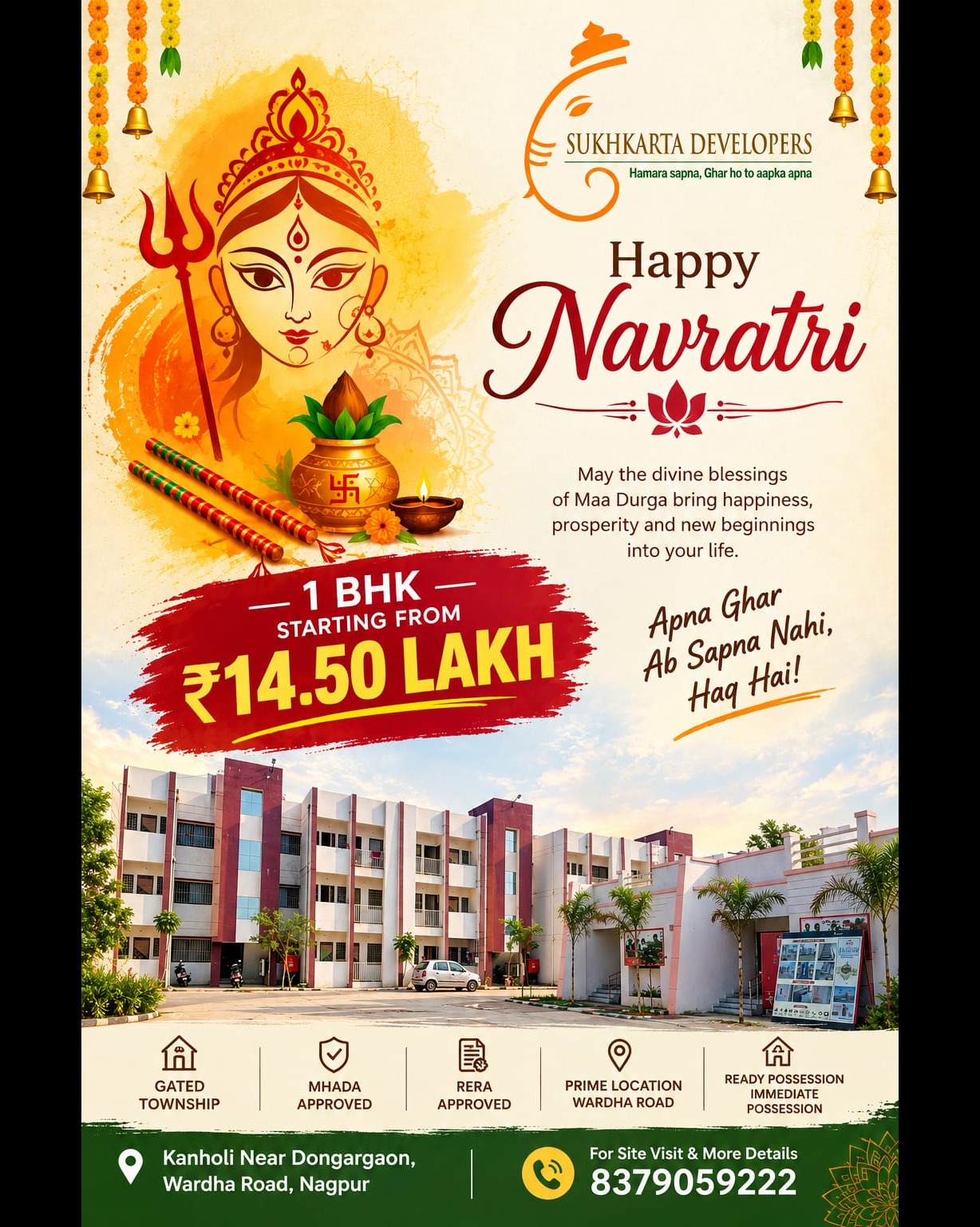 ✨ This Navratri, welcome happiness, prosperity, and your very own dream home! ✨