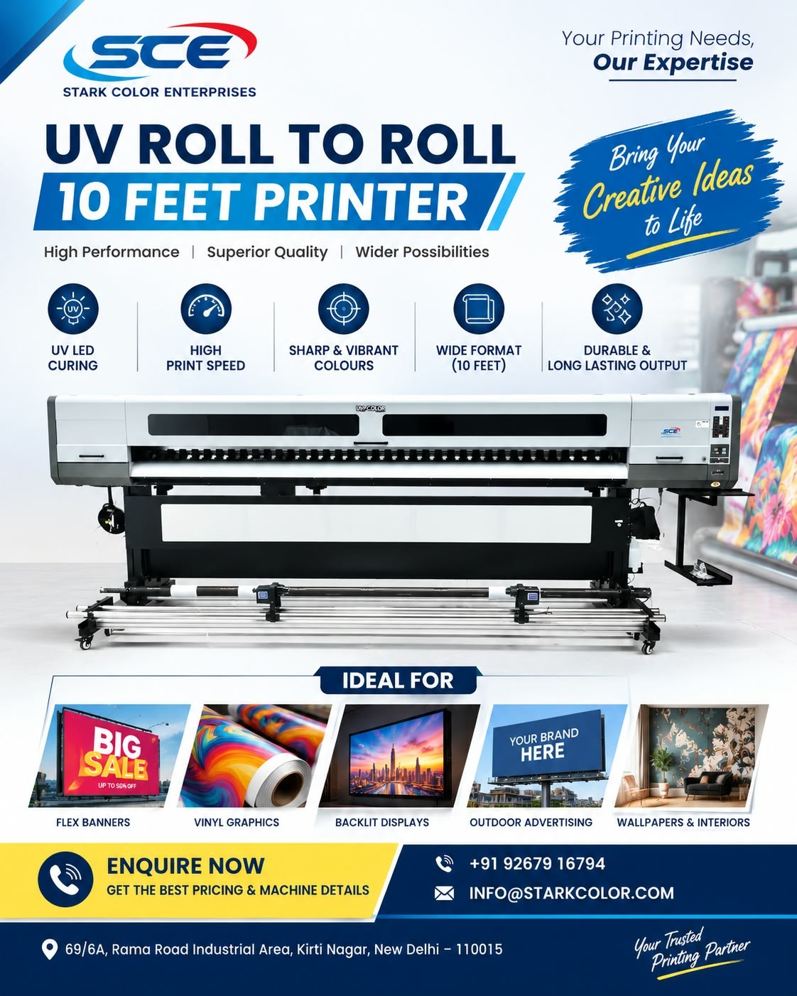 UV Roll to Roll 10 Feet Printer supplier in delhi