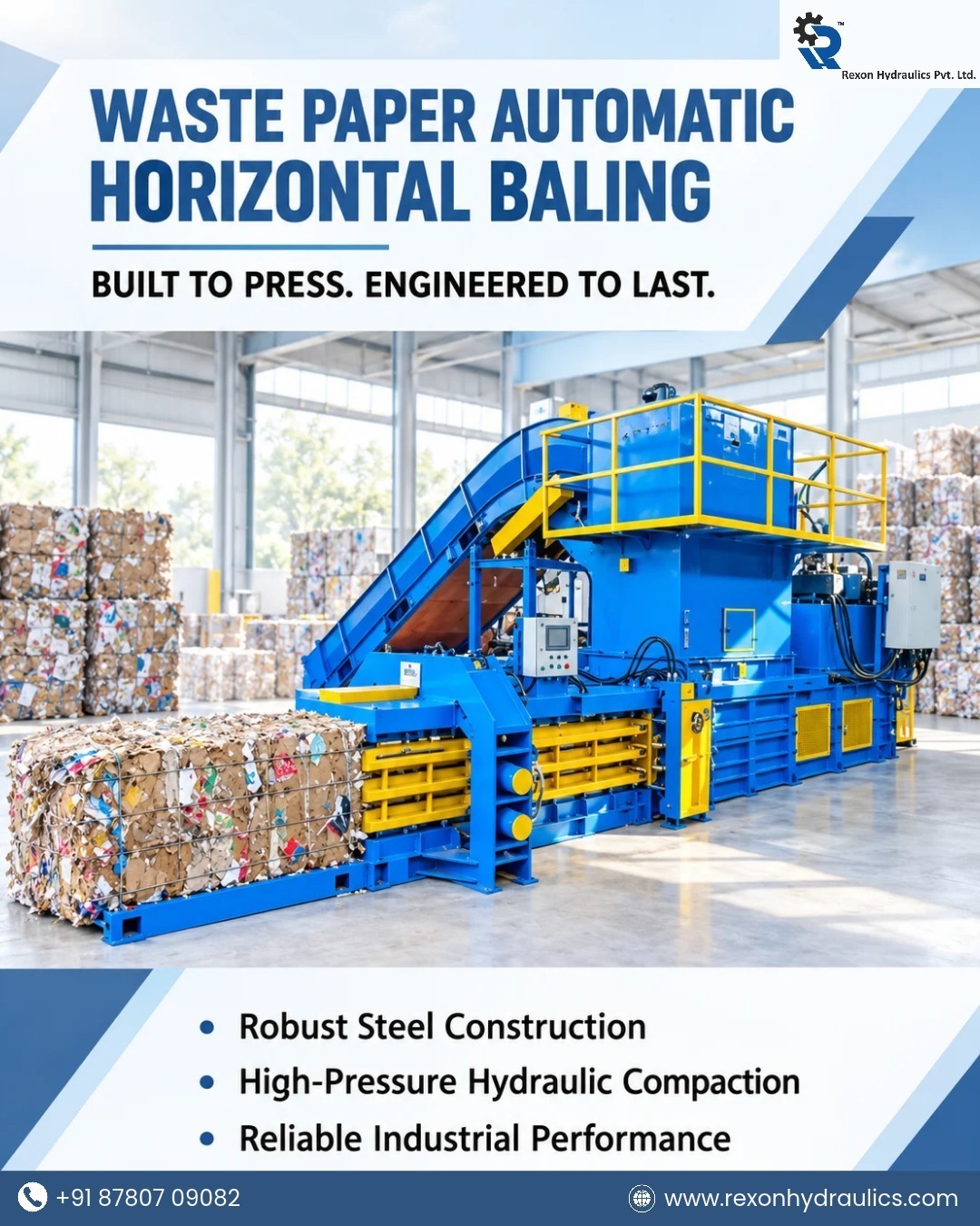 Automatic Horizontal Waste Paper Baling Machine Improve Recycling Efficiency