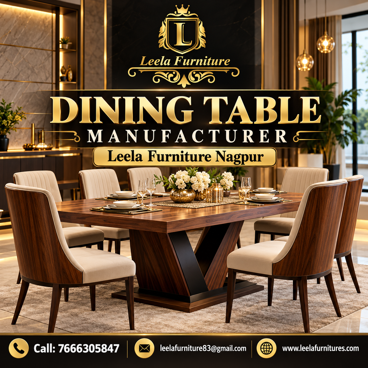 Dining Table Manufacturer in Leela Furniture Nagpur