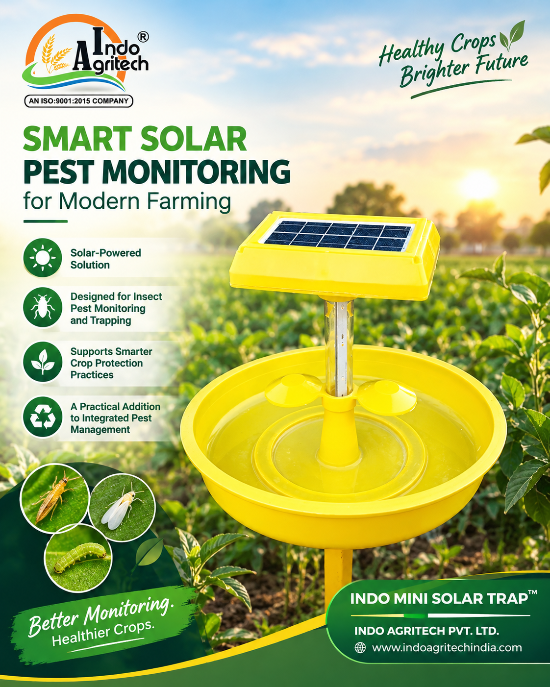 INDO MINI SOLAR TRAP™ – Smart Solar Pest Monitoring 🌱