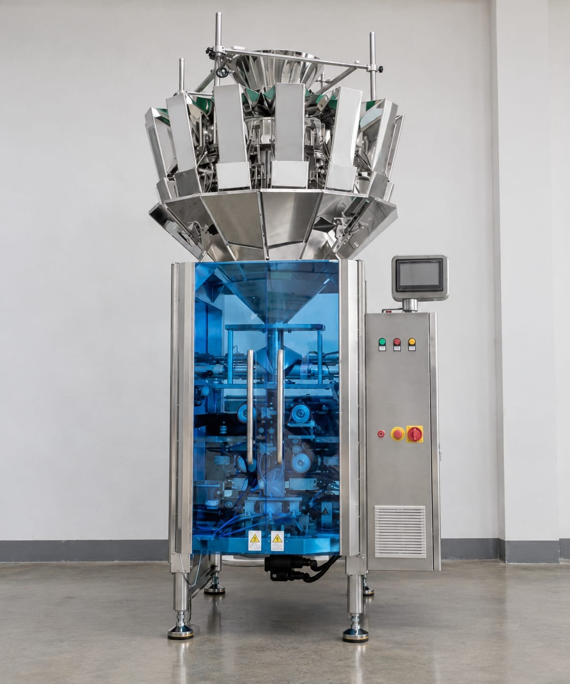 Robotech Automation Faridabad Granules Packing Machine (10 head) is a fully automatic multihead weig...